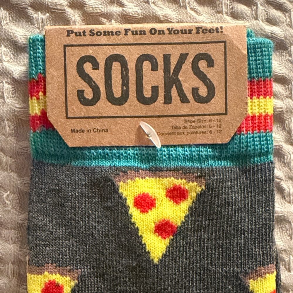 NWT Fun Pizza Patterned Socks - Picture 2 of 4